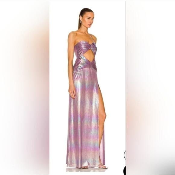 Retrofete Soleil Dress in Lilac Aurora Size Small Strapless NWT Cutout Maxi - Picture 1 of 15